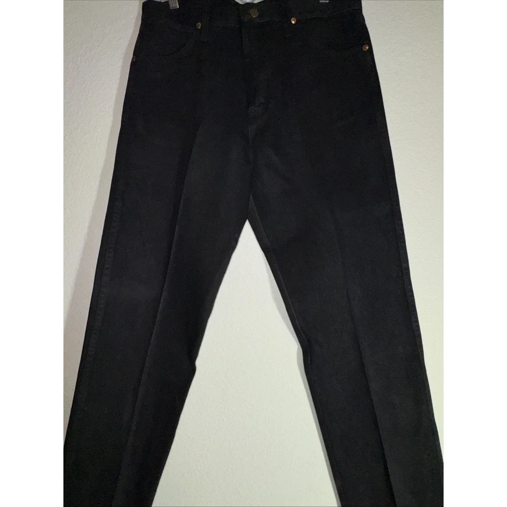 Vintage Wrangler Jeans Mens 33x34 Shadow Black Cowboy Cut Read Description